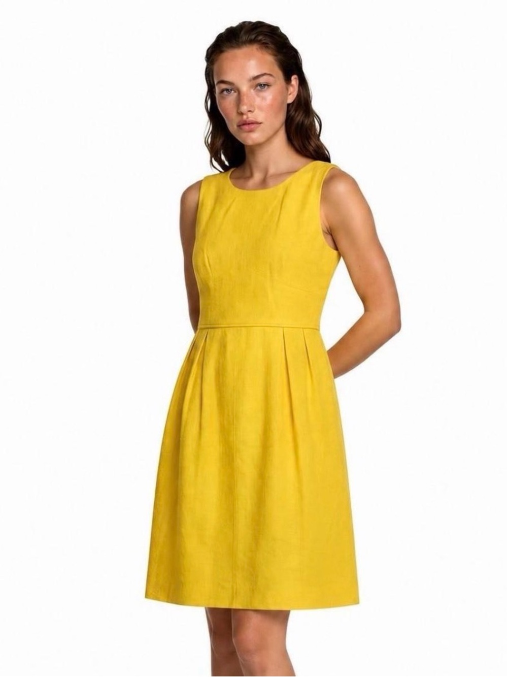 J. Crew Sunny Yellow Sleeveless A-Line Dress